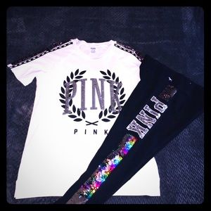 Pink Victoria secret rare bling set rainbow